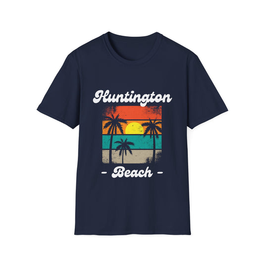 Huntington Beach retro Unisex Softstyle T-Shirt