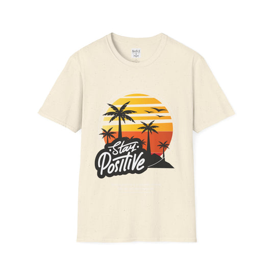 Stay Positive Retro Style SunsetUnisex Softstyle T-Shirt