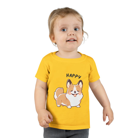 Happy Corgi Toddler T-shirt