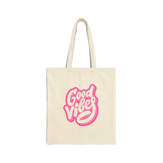 Good Vibes Cotton Canvas Tote Bag