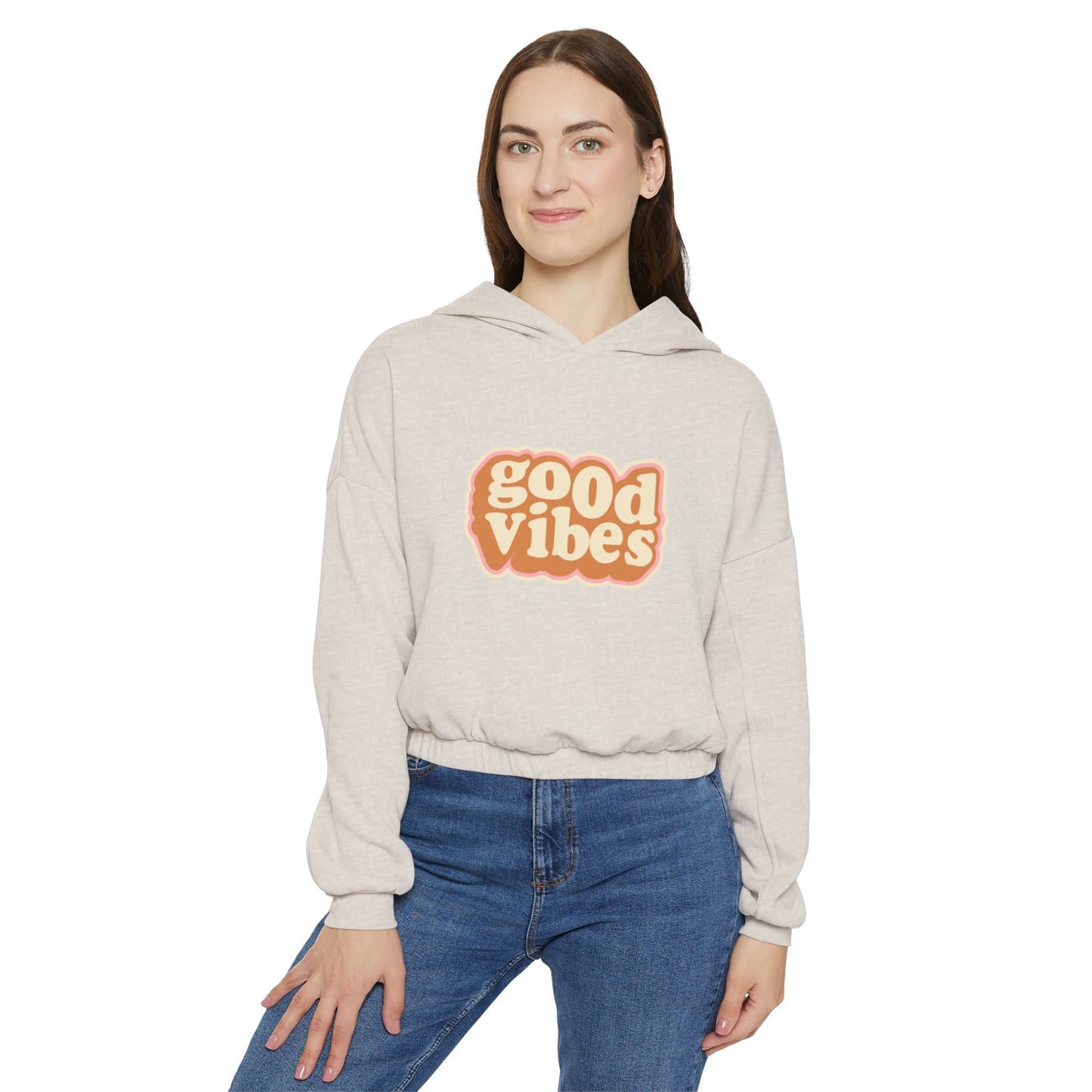 Good Vibes Women's Cinched Bottom Hoodie