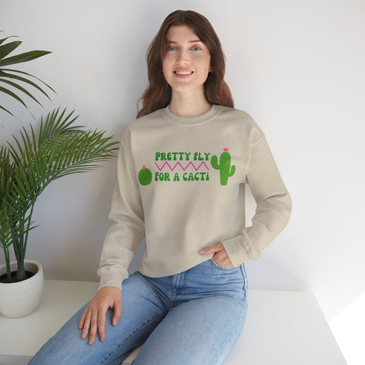 Pretty Fly for a Cacti Unisex Heavy Blend™ Crewneck Sweatshirt