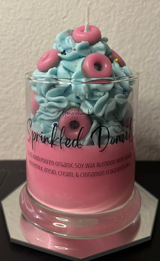 Sprinkled Donut Dessert Candle