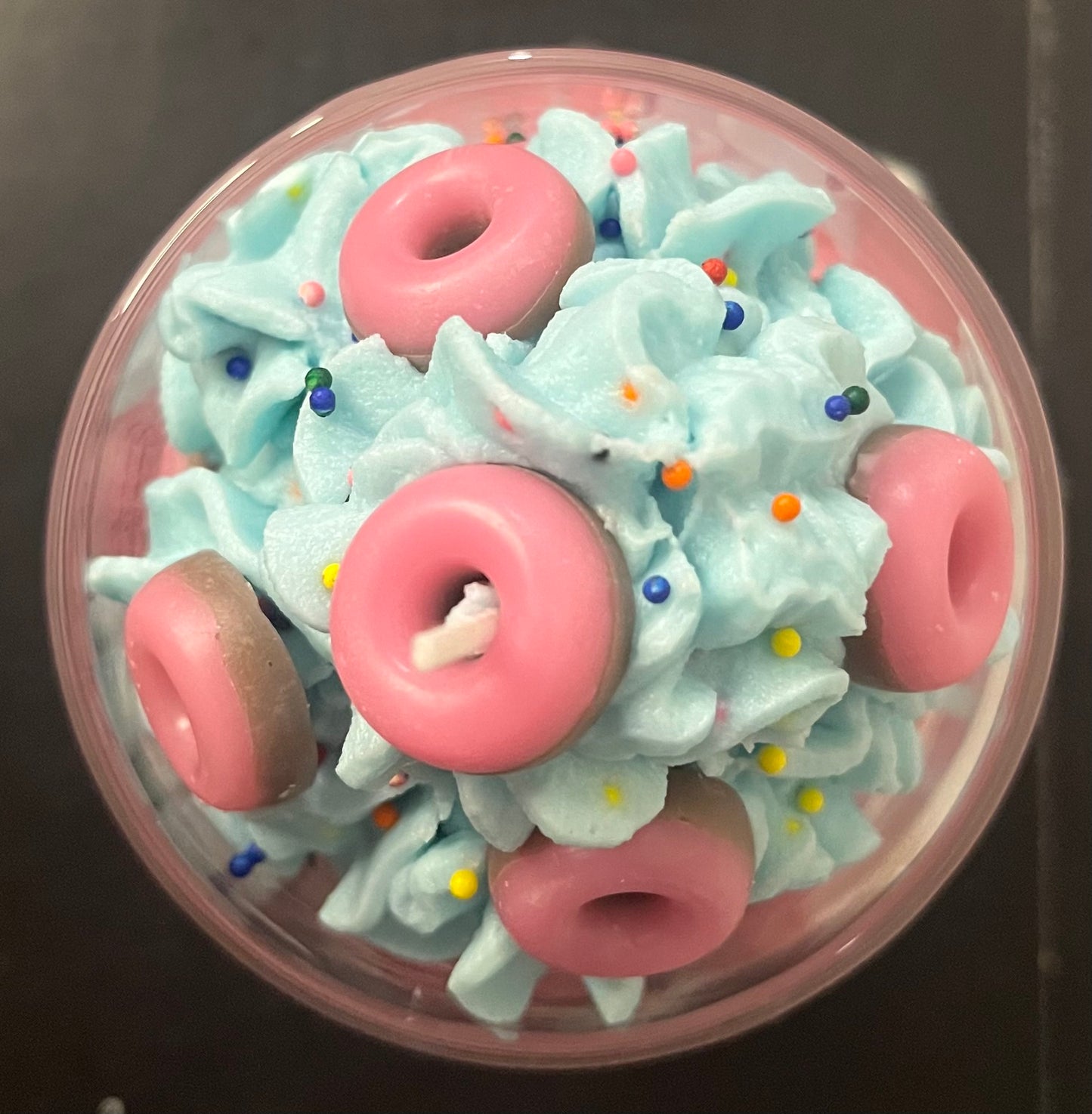 Sprinkled Donut Dessert Candle